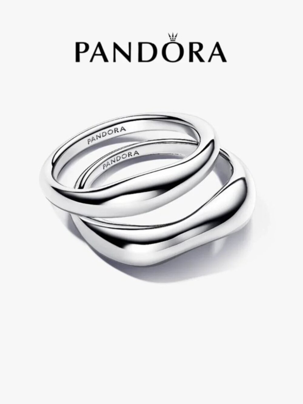Pandora Organically Shaped Stacking Rings - Picture 2 of 5